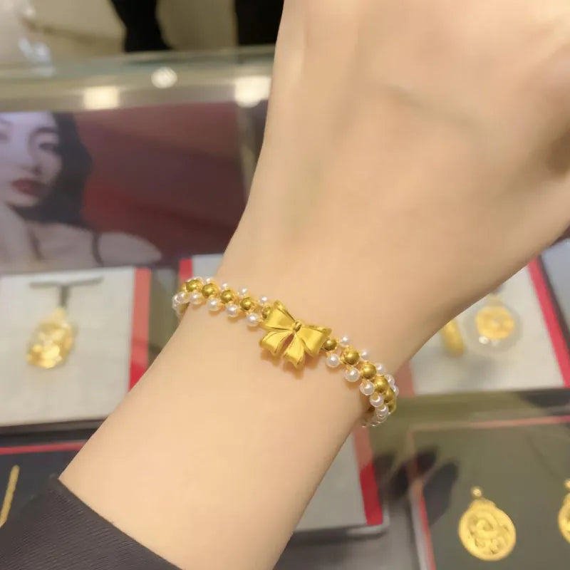 Pulsera de balines co lazo ajustable