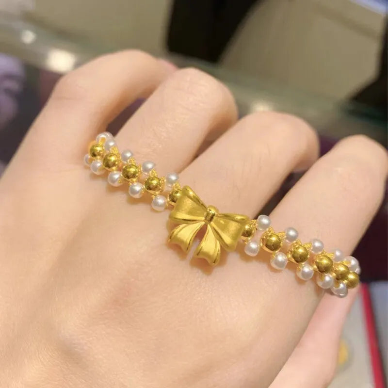 Pulsera de balines co lazo ajustable