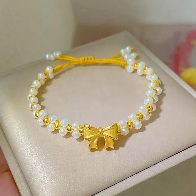 Pulsera de balines co lazo ajustable