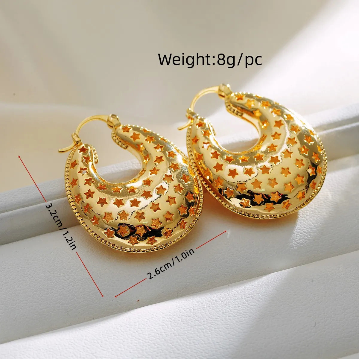 ARETES CHUNKY HUGGIES ESTRELLAS