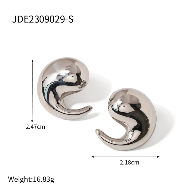 Aretes de coma chunky