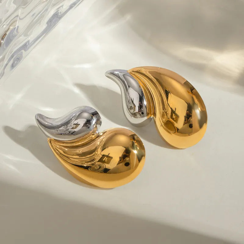 Aretes doble gota dos colores