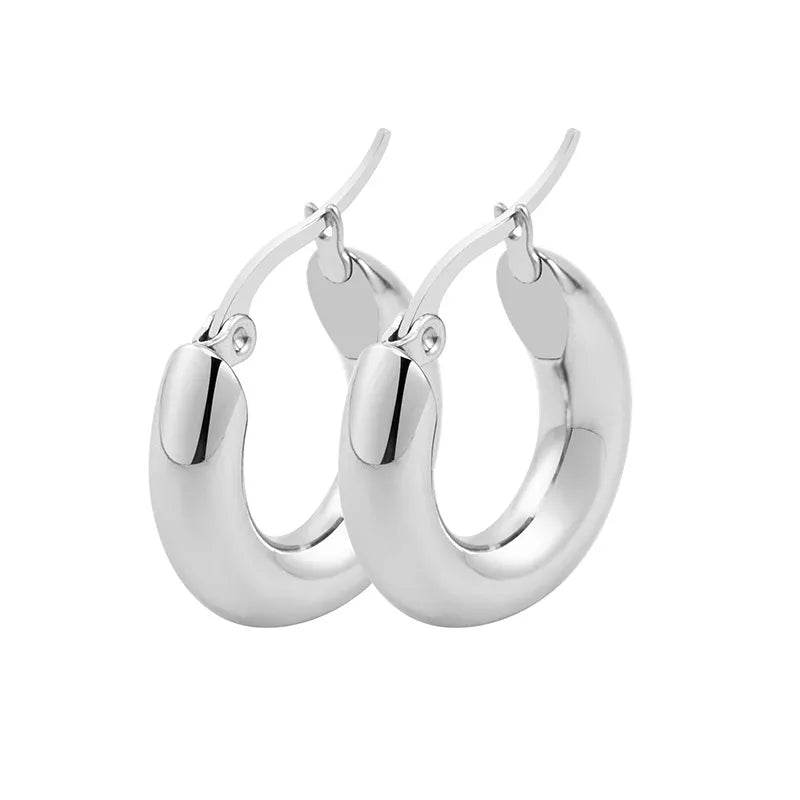 Argollas fideo plateado