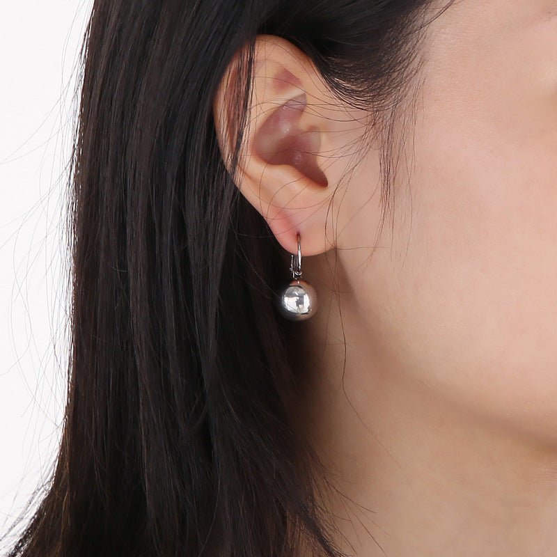 Aretes de aza balin plateado