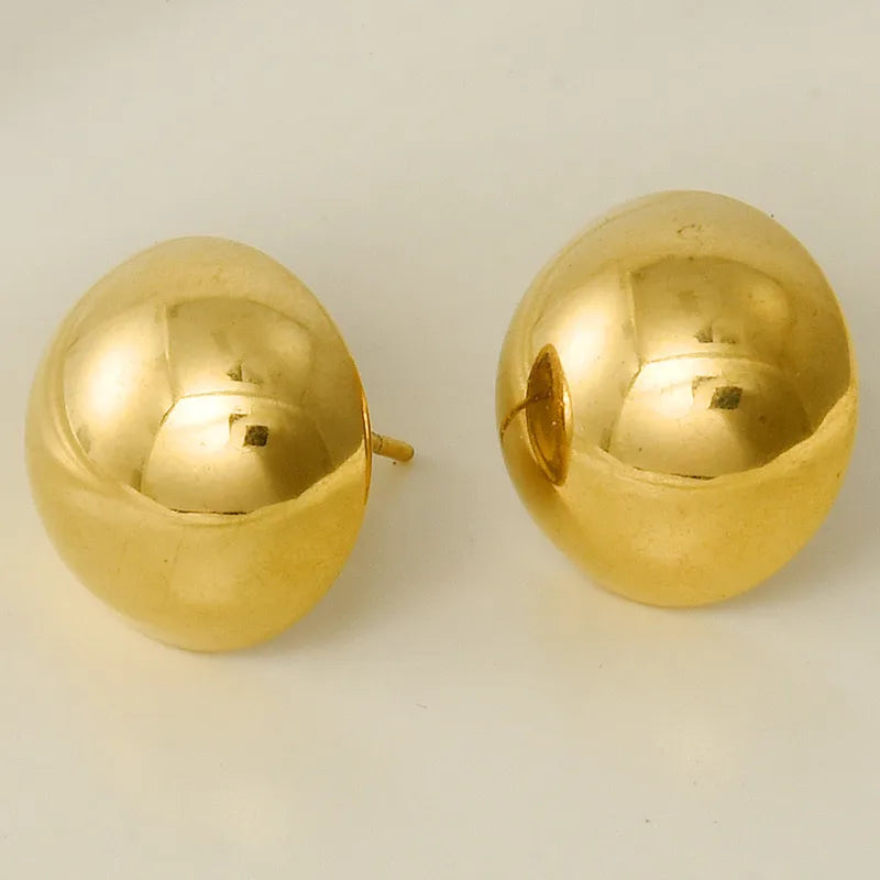 ARETES MEDIO BALIN DORADO