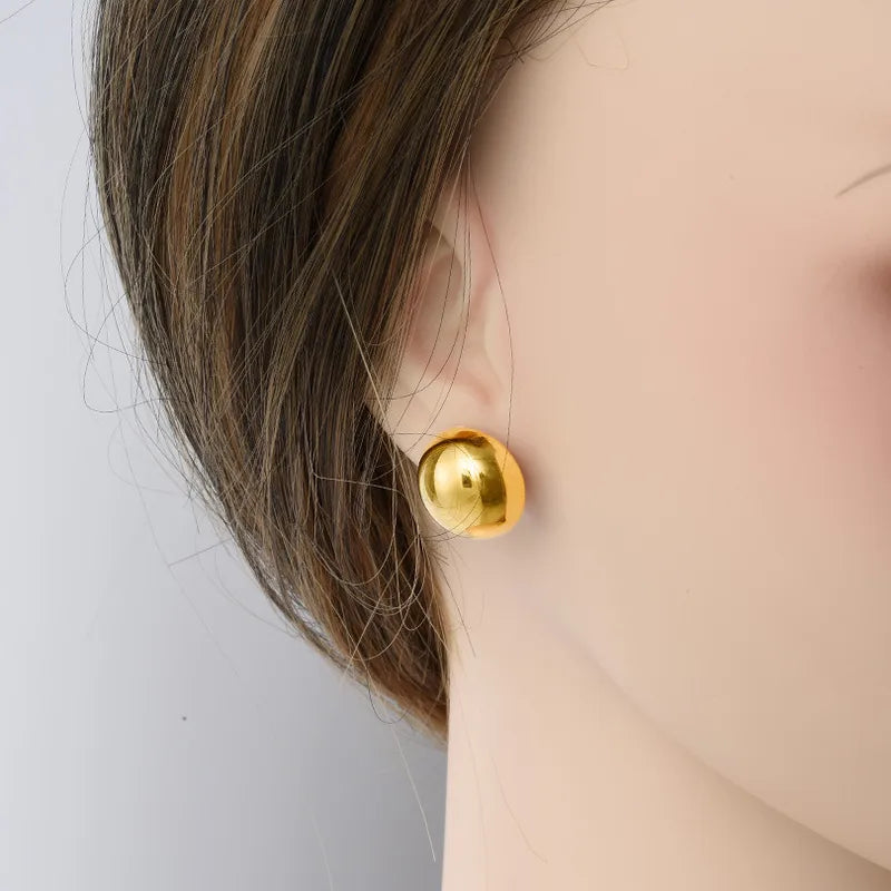 ARETES MEDIO BALIN DORADO