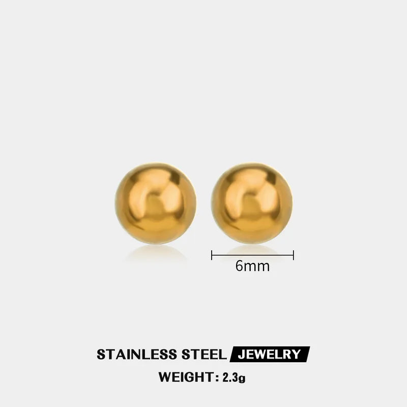 ARETES DE BALIN 6MM DORADO