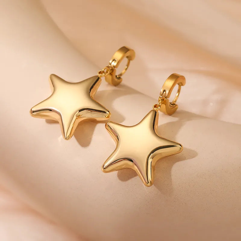 ARETES ESTRELLA DORADO CHUNKY