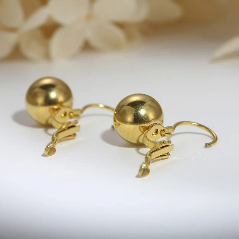 ARETES DE BALIN CON AZA DORADO