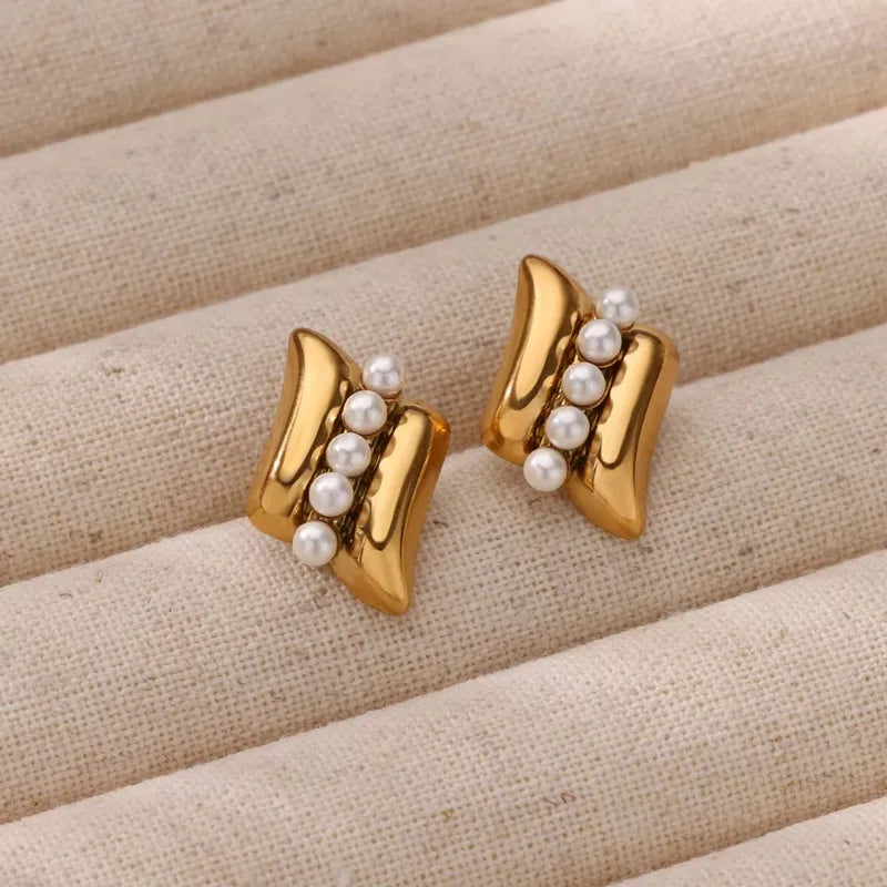 ARETES MARIPOSA CON PERLAS