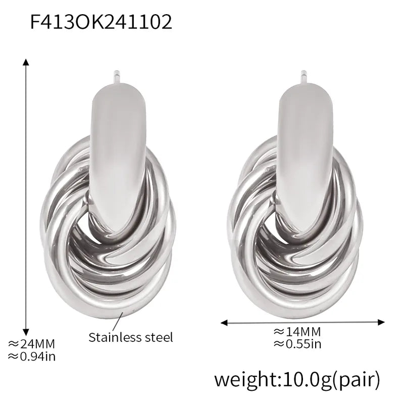 ARETES NUDO PLATEADOS