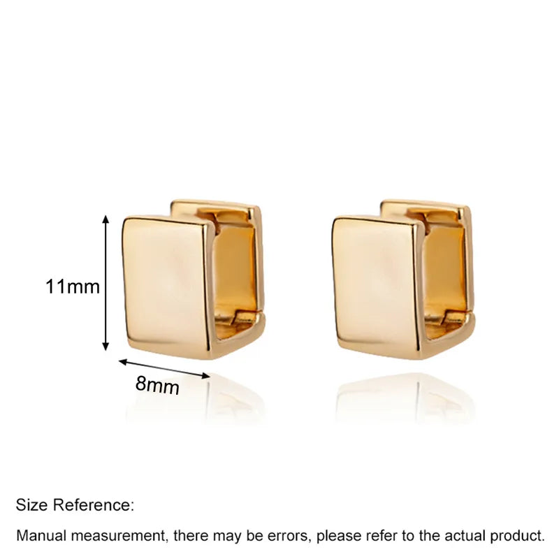 ARETES CUADRADOS DORADOS