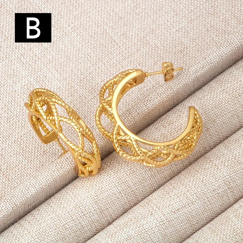 ARETES ARGOLLA IRREGULAR DORADO