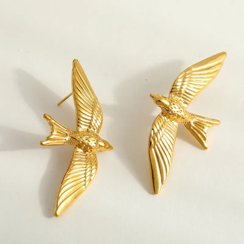 ARETES COLIBRI DORADO