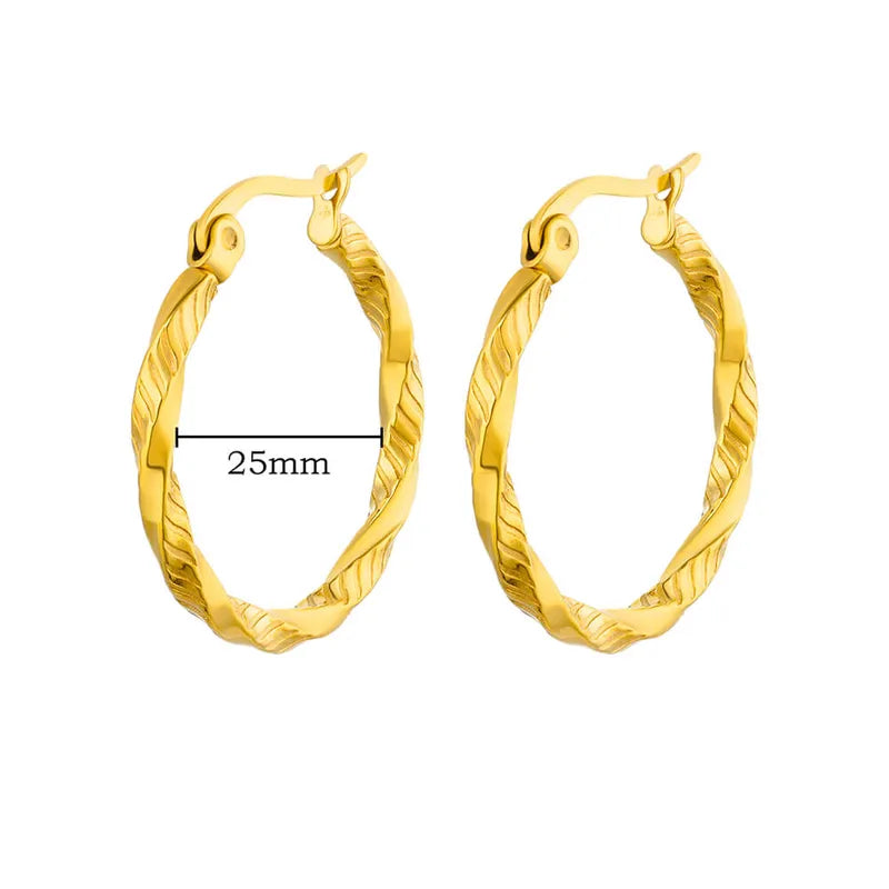 ARETES ARGOLLAS TWIST DORADO