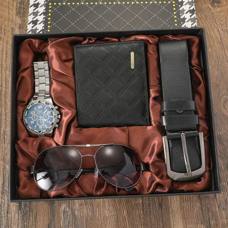 SET D EREGALO HOMBRE RELOJ. BILLETERA NEGRO