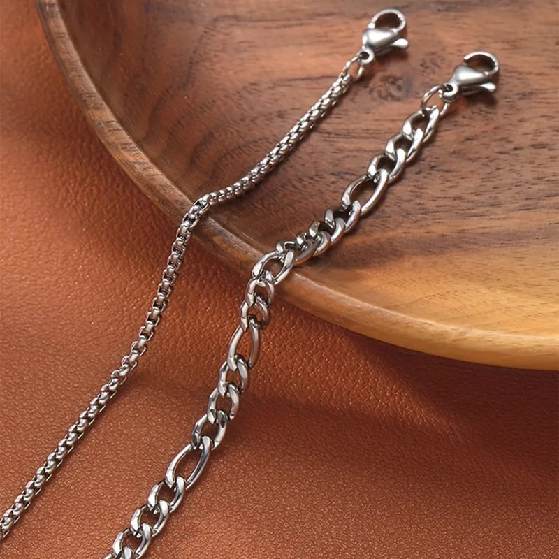 PULSERA HOMBRE DOBLE DE ACERO PLATEADO