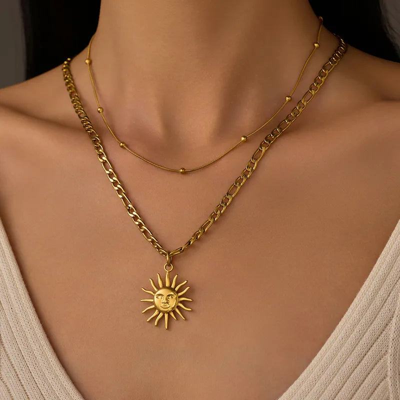 Layer doble de sol con eslabones dorado