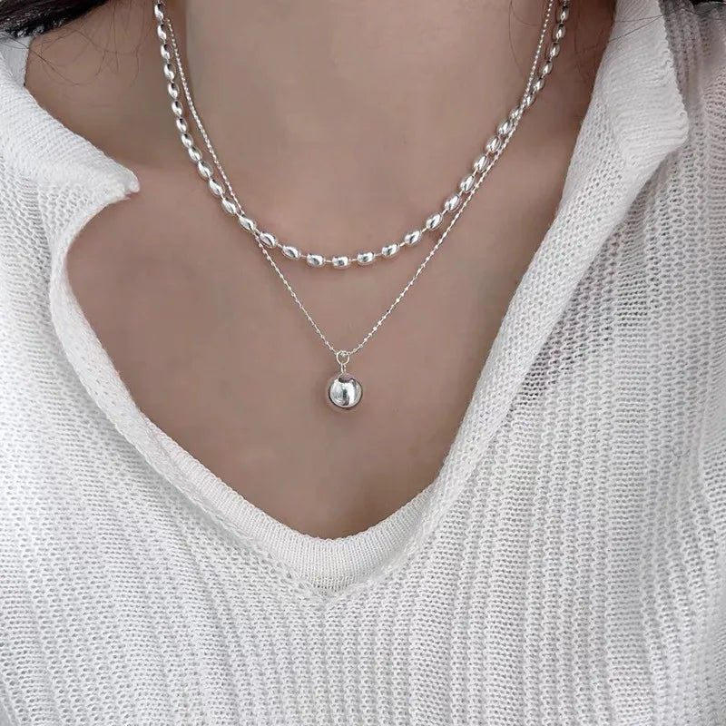 Layer doble balin plateado