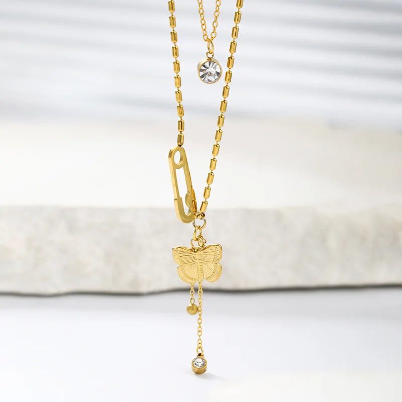 LAYER DOBLE DE MARIPOSA-INMPERDIBLE DORADO