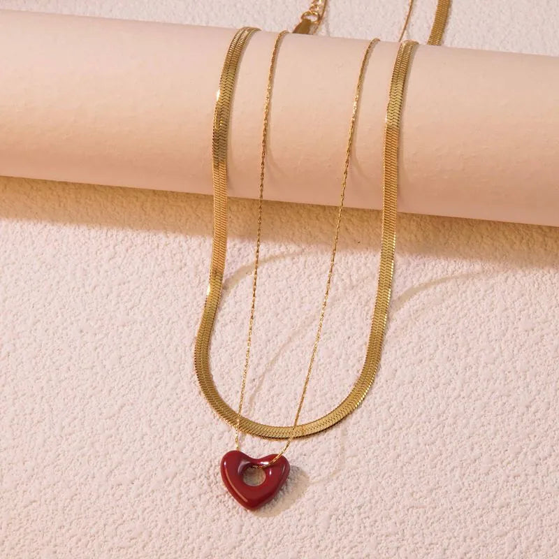 LAYER DOBLE CON CORAZON ROJO
