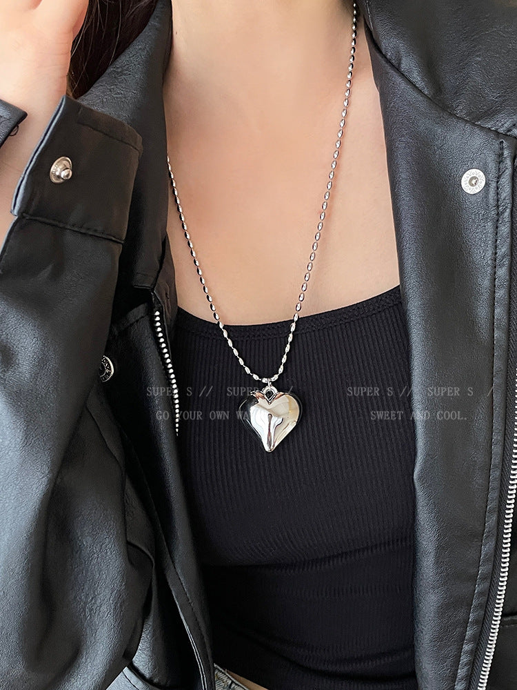 CADENA DIJE CORAZON PLATEADO