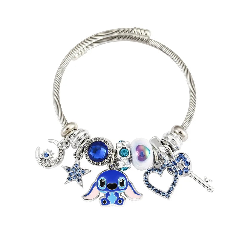 PANDORA STICH AZUL-PLATEADO