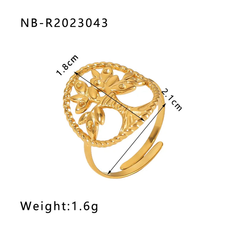 ANILLO ARBOL DE LA VIDA DORADO