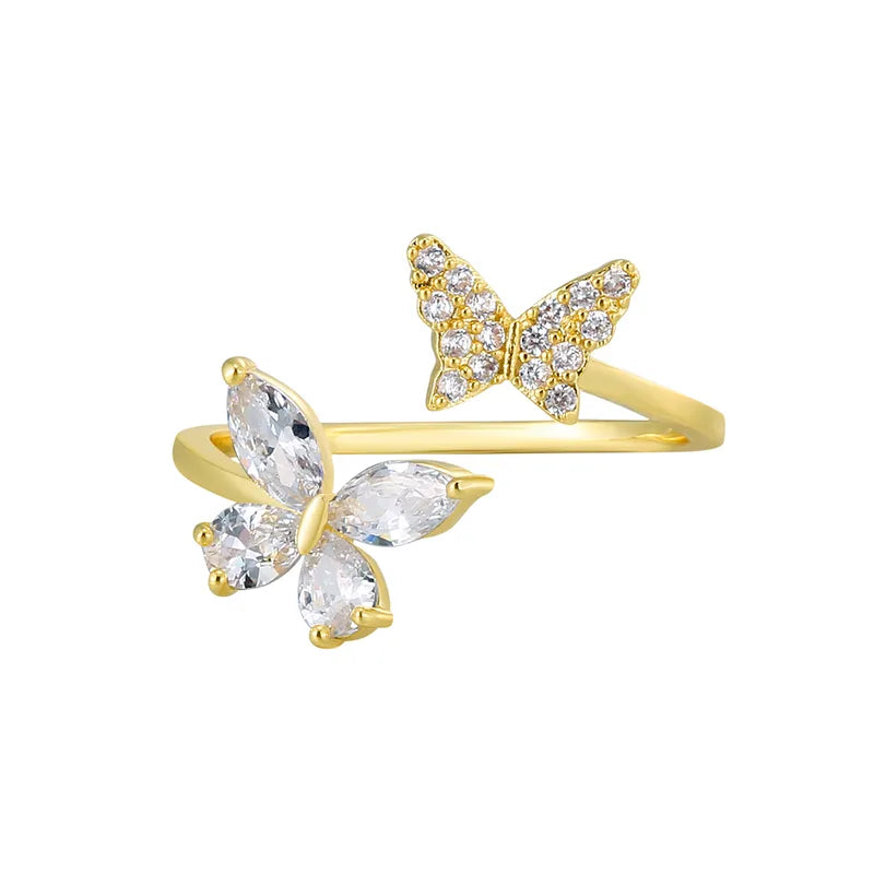 ANILLO DOBLE MARIPOSA CON ZIRCONES