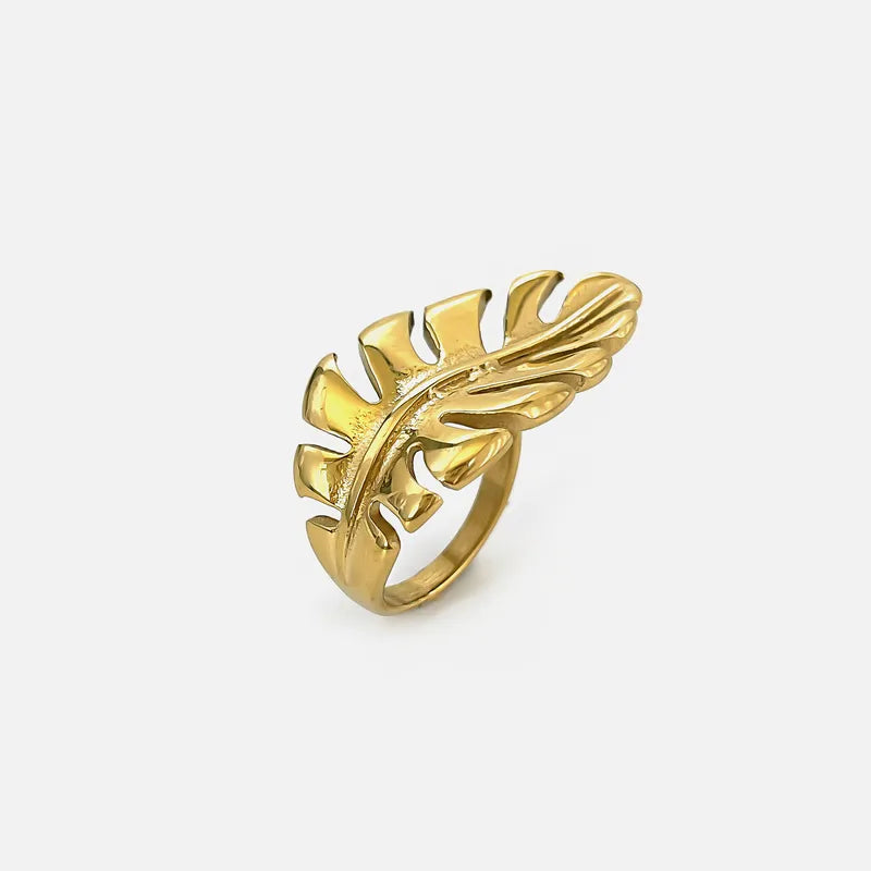 ANILLO DE RAMA GRANDE DORADO