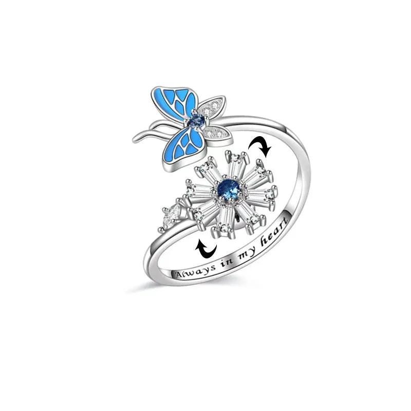 Anillo para la ansiedad de mariposa