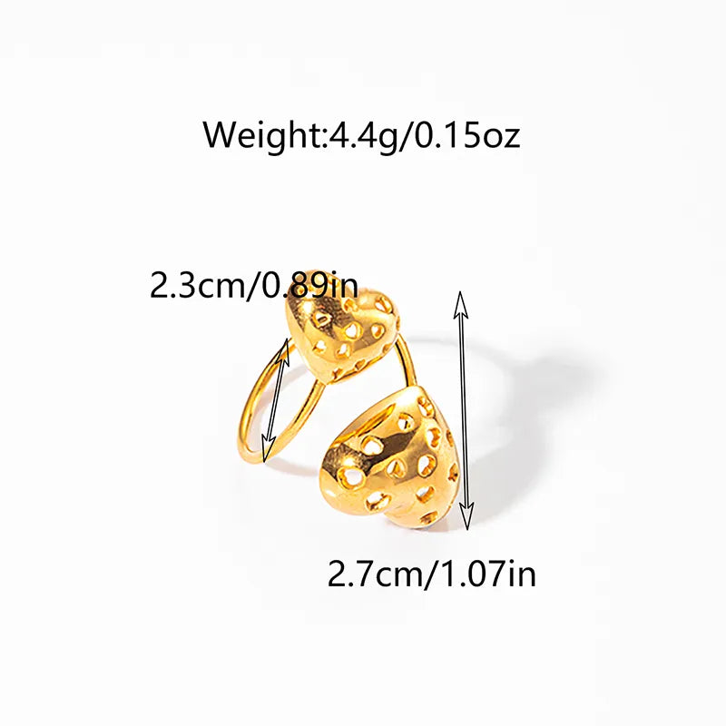 Anillo corazones chunky