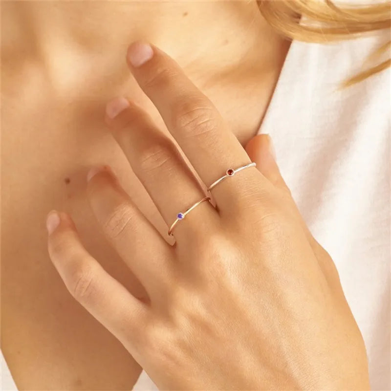 Anillo de promesa zircon rosa #7