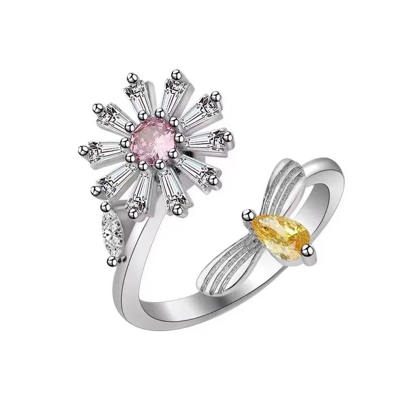 Anillo flor antiestress