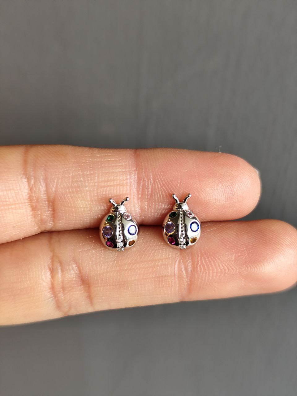 ARETES MARIQUITA COLORES  925S PLATA