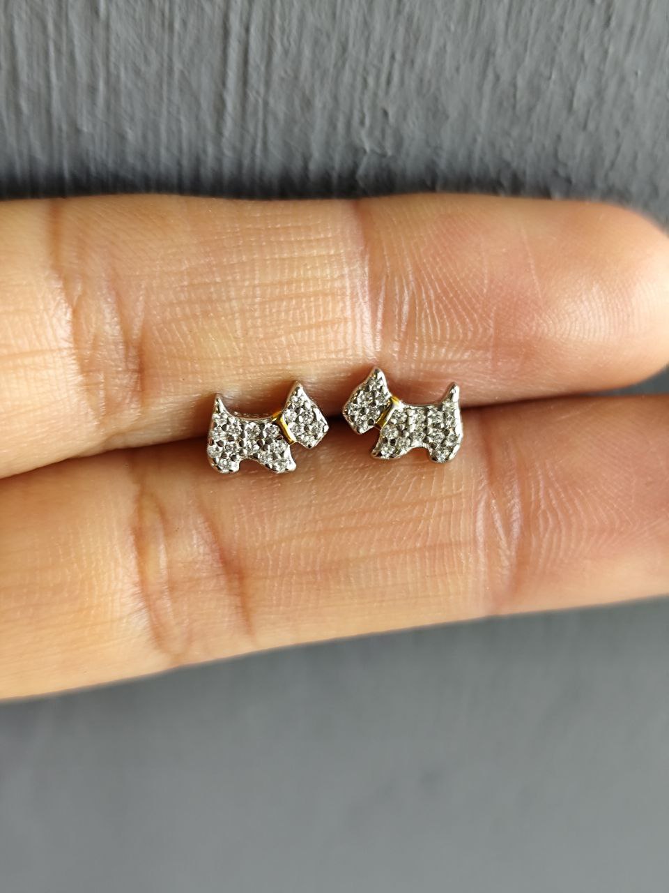 ARETES DE PERRITO SCHNAUZER  925S PLATA