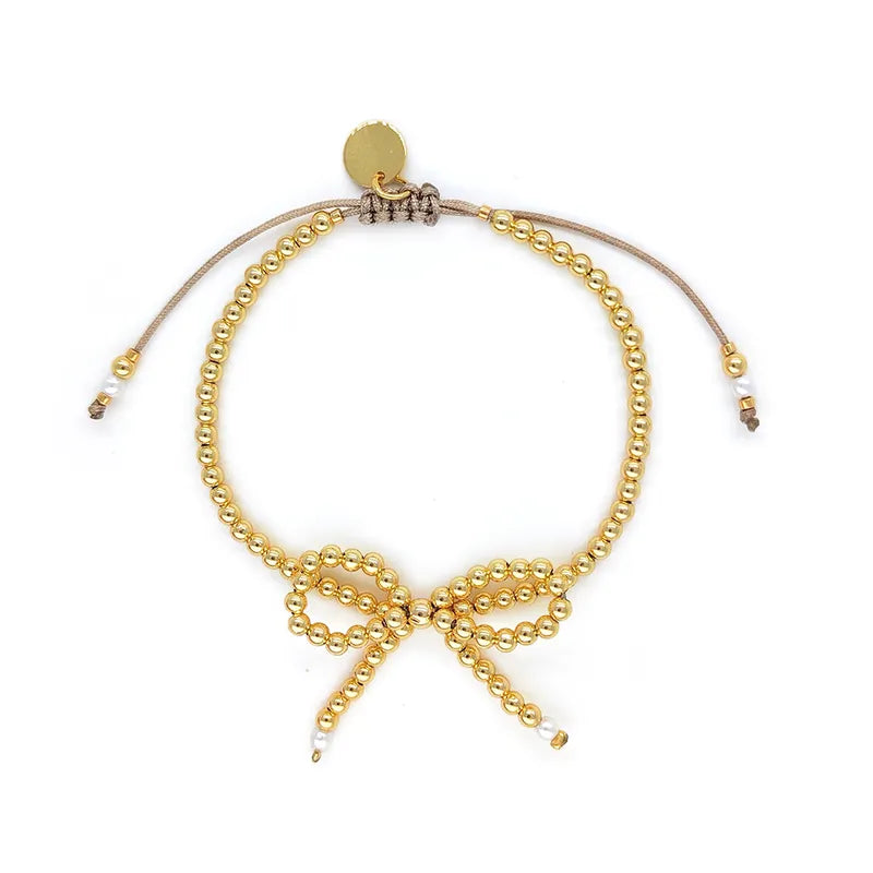 Pulsera de cobre lazo ajustable dorado