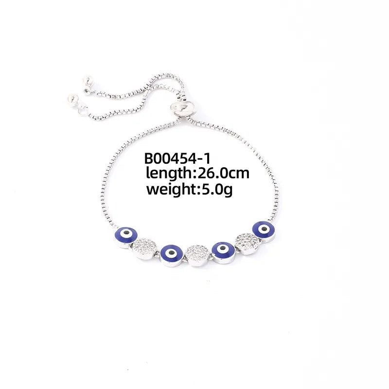 PULSERA AJUSTABLE DE OJO TURCO AZUL AJUSTABLE