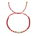 PULSERA HILO ROJO CON MULLOS DORADO