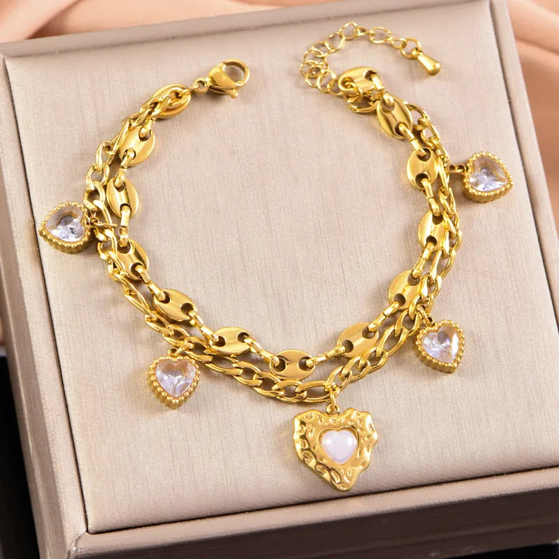PULSERA DIJES DE CORACON DIAMANTE