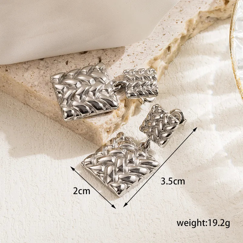 Aretes doble cuadrados