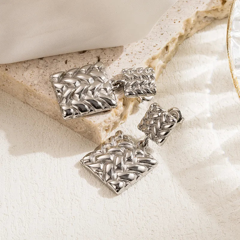 Aretes doble cuadrados