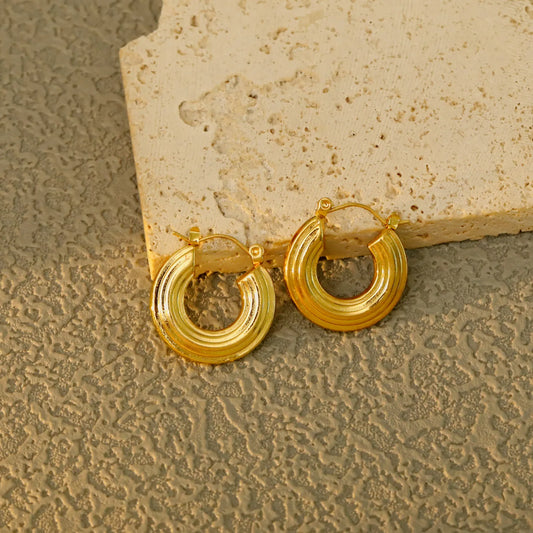 Aretes argolla disco