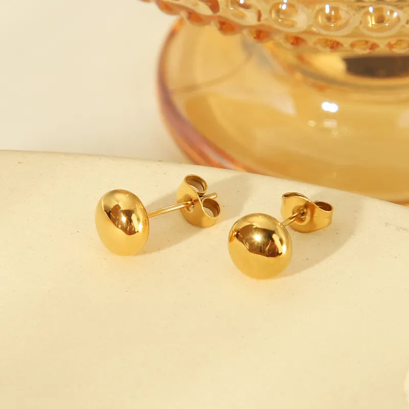 Aretes mini tachuelas dorado