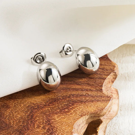Aretes chunky plateado