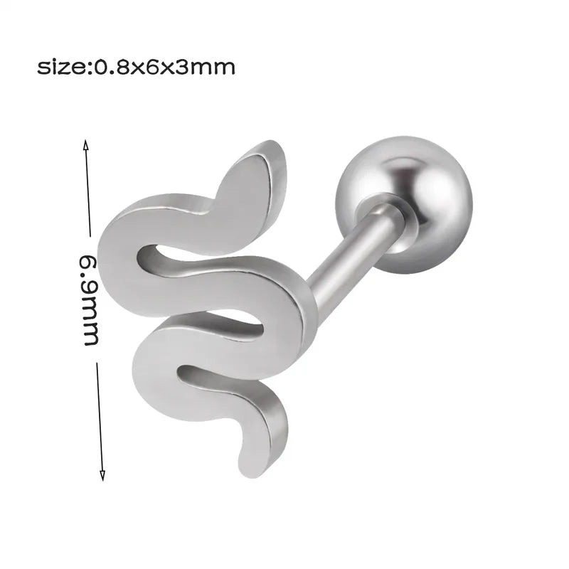 ARETES ORTOPEDICOS SERPIENTE PLATEADO