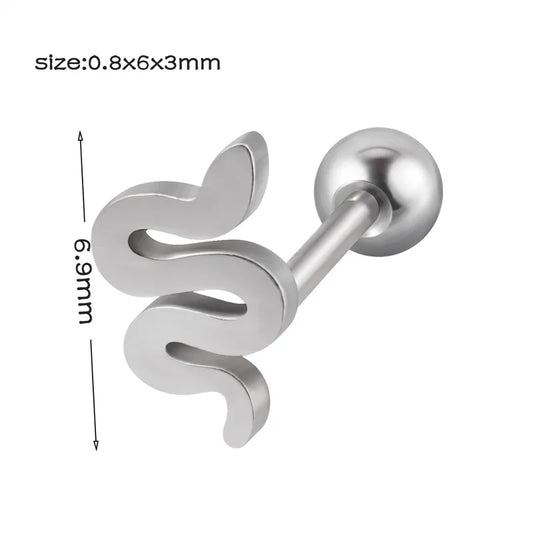 ARETES ORTOPEDICOS SERPIENTE PLATEADO