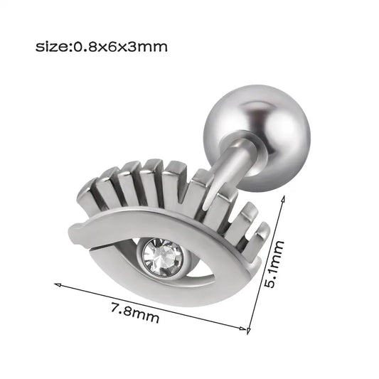 ARETES ORTOPEDICOS OJO TURCO PLATEADO
