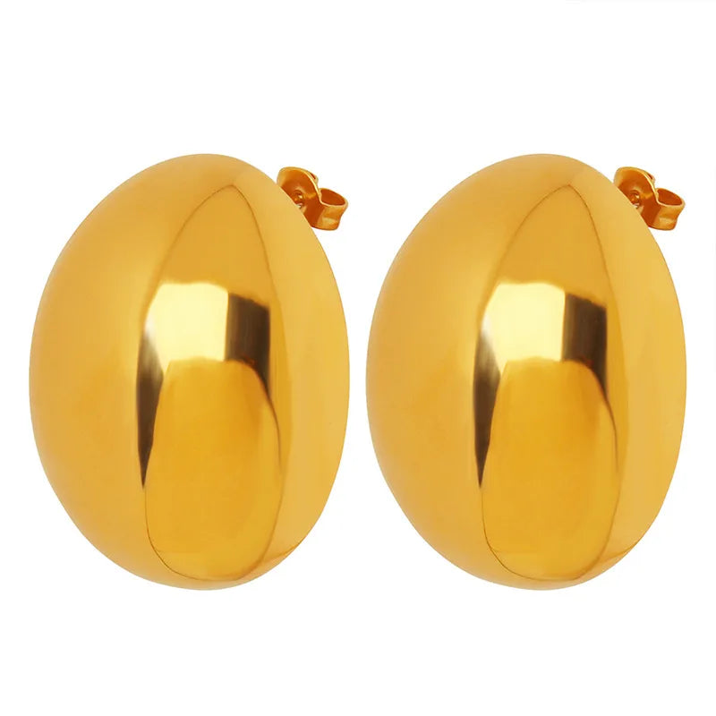 ARETES MEDIA LUNA GRANDES DORADO