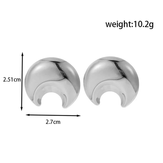 ARETES COMA CHUNKY PLATEADO